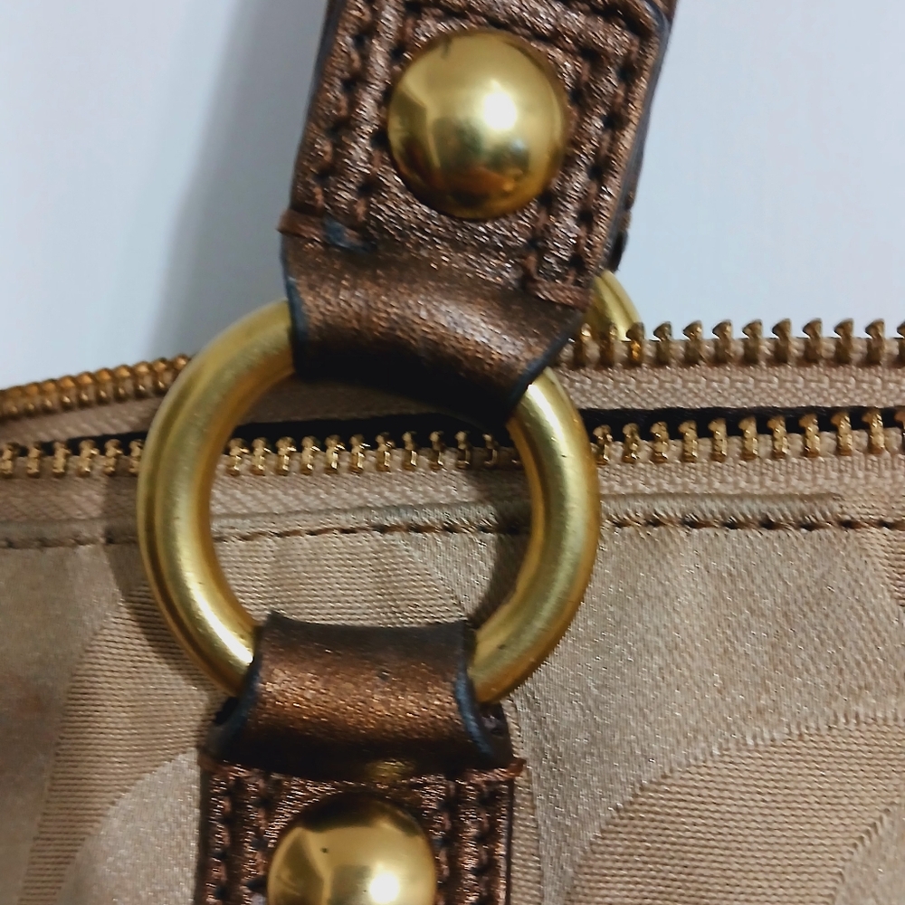 Coach gold poppy signature large bag - Picture 6 of 12